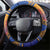 Hawaiki Nui Va'a Solo French Polynesia Steering Wheel Cover Sunset Color