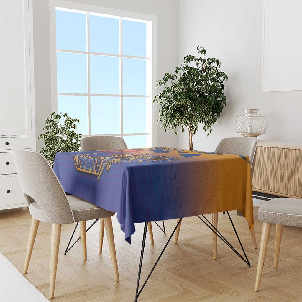 Hawaiki Nui Va'a Solo French Polynesia Tablecloth Sunset Color LT03 - Polynesian Pride