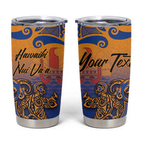 Hawaiki Nui Va'a Solo French Polynesia Tumbler Cup Sunset Color LT03 Yellow - Polynesian Pride