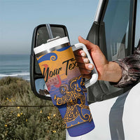 Hawaiki Nui Va'a Solo French Polynesia Tumbler With Handle Sunset Color LT03 - Polynesian Pride
