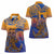 Hawaiki Nui Va'a Solo French Polynesia Women Polo Shirt Sunset Color