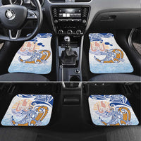 Hawaiki Nui Va'a Solo French Polynesia Car Mats Blue Color LT03 Set 4pcs Blue - Polynesian Pride