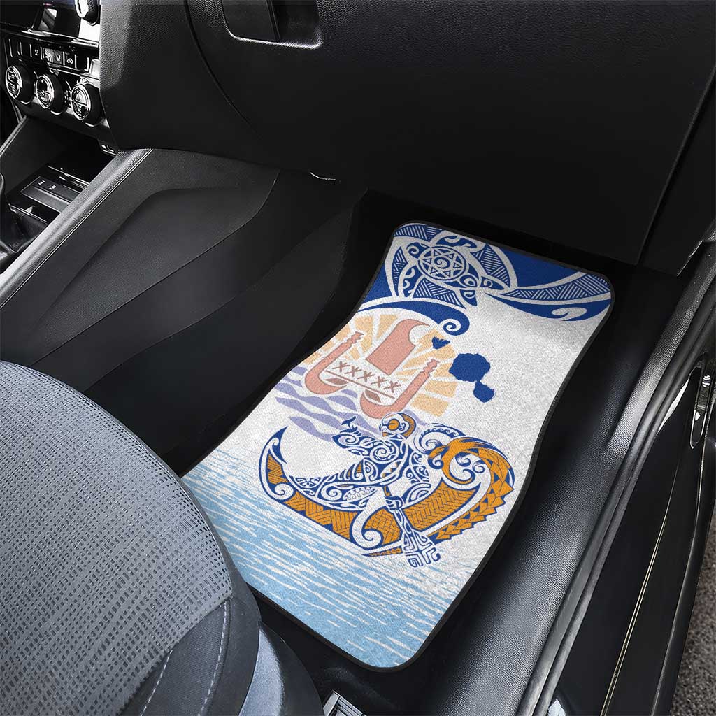 Hawaiki Nui Va'a Solo French Polynesia Car Mats Blue Color LT03 - Polynesian Pride