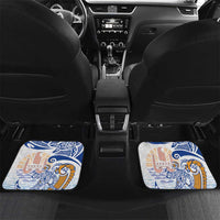 Hawaiki Nui Va'a Solo French Polynesia Car Mats Blue Color LT03 Set 2pcs - Back Blue - Polynesian Pride