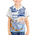 Hawaiki Nui Va'a Solo French Polynesia Family Matching Off Shoulder Short Dress and Hawaiian Shirt Blue Color