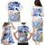 Hawaiki Nui Va'a Solo French Polynesia Family Matching Puletasi and Hawaiian Shirt Blue Color