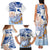 Hawaiki Nui Va'a Solo French Polynesia Family Matching Tank Maxi Dress and Hawaiian Shirt Blue Color