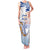 Hawaiki Nui Va'a Solo French Polynesia Family Matching Tank Maxi Dress and Hawaiian Shirt Blue Color