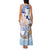 Hawaiki Nui Va'a Solo French Polynesia Family Matching Tank Maxi Dress and Hawaiian Shirt Blue Color