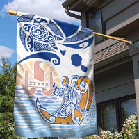 Hawaiki Nui Va'a Solo French Polynesia Garden Flag Blue Color LT03 - Polynesian Pride