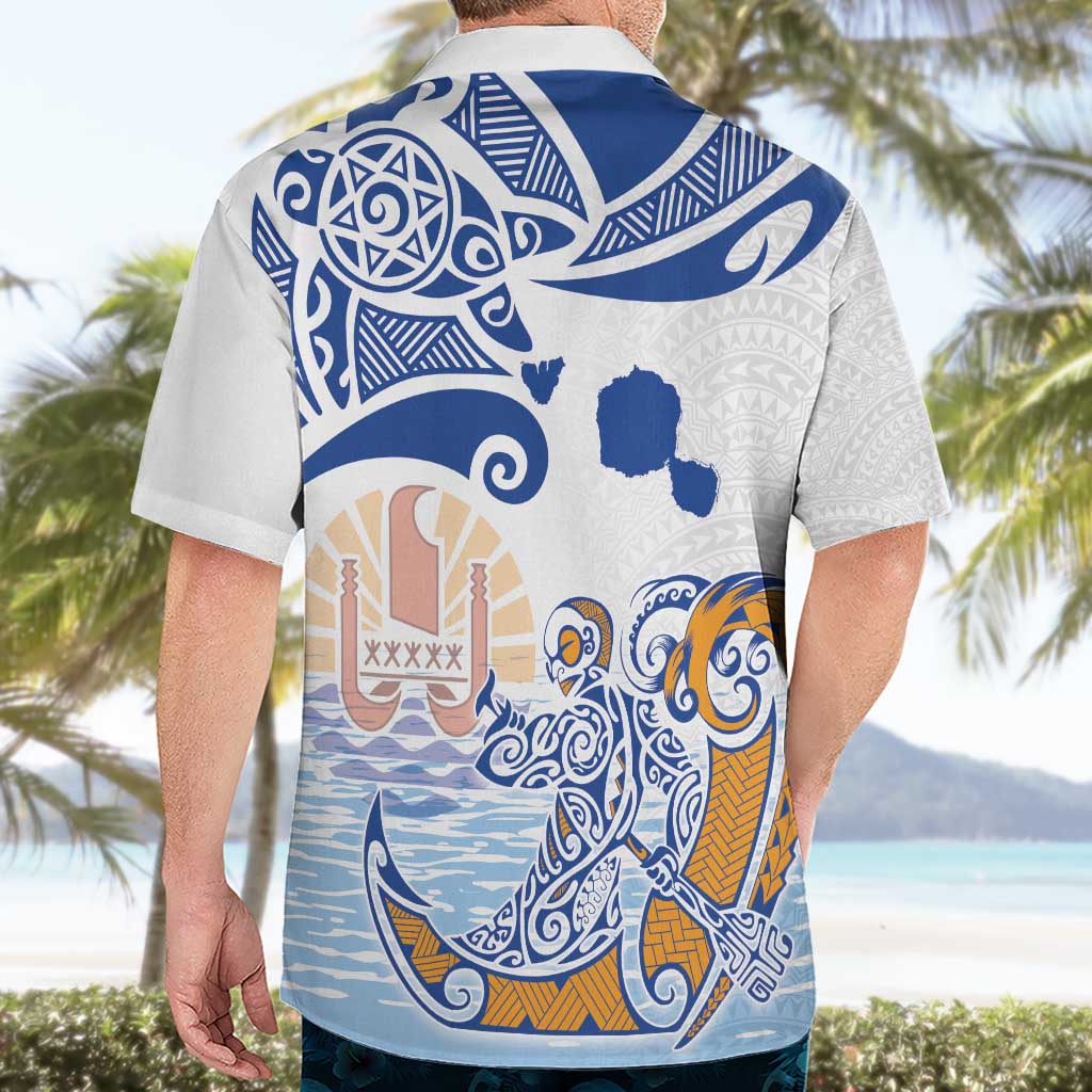 Hawaiki Nui Va'a Solo French Polynesia Hawaiian Shirt Blue Color LT03 - Polynesian Pride