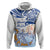 Hawaiki Nui Va'a Solo French Polynesia Hoodie Blue Color