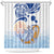 Hawaiki Nui Va'a Solo French Polynesia Shower Curtain Blue Color