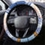 Hawaiki Nui Va'a Solo French Polynesia Steering Wheel Cover Blue Color