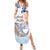 Hawaiki Nui Va'a Solo French Polynesia Summer Maxi Dress Blue Color