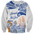 Hawaiki Nui Va'a Solo French Polynesia Sweatshirt Blue Color