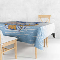Hawaiki Nui Va'a Solo French Polynesia Tablecloth Blue Color LT03 - Polynesian Pride