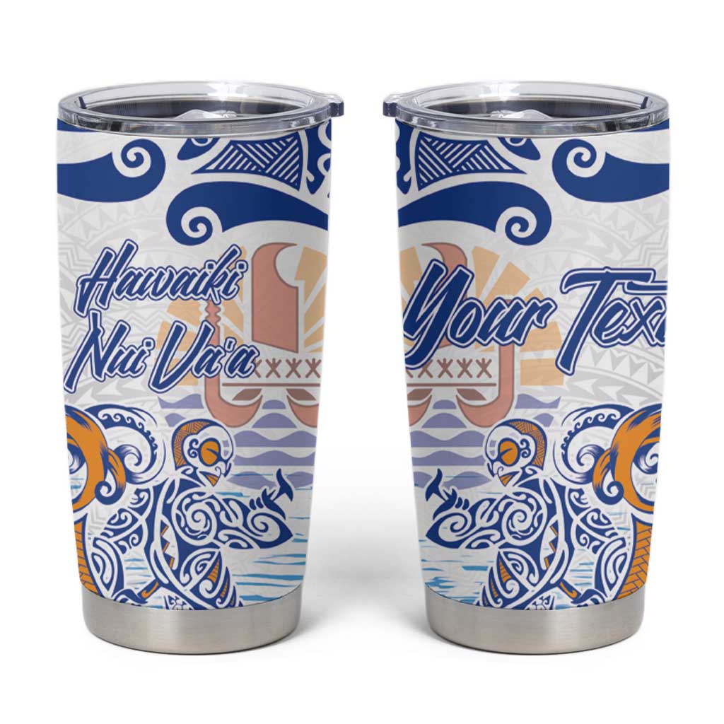 Hawaiki Nui Va'a Solo French Polynesia Tumbler Cup Blue Color