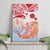 Hawaiki Nui Va'a Solo French Polynesia Canvas Wall Art Red Color