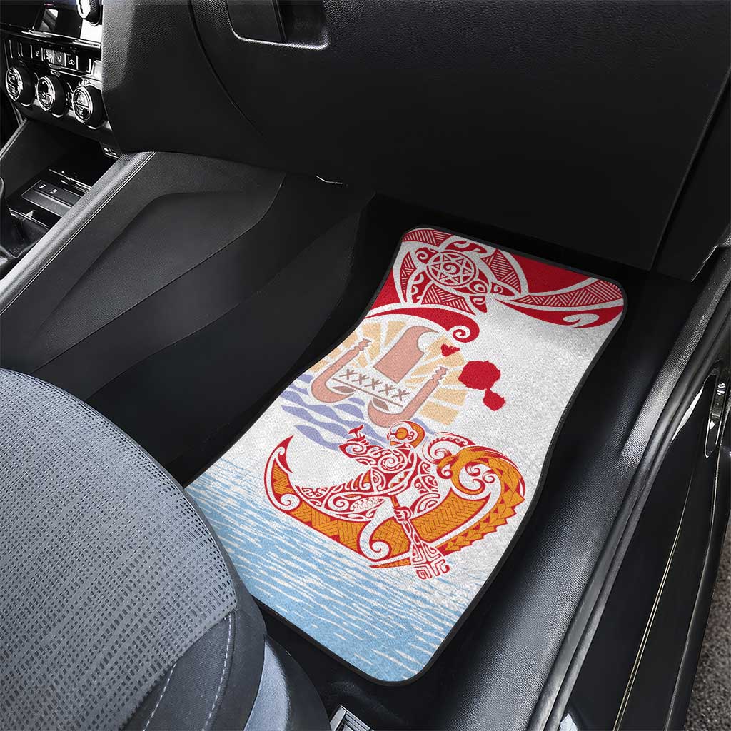 Hawaiki Nui Va'a Solo French Polynesia Car Mats Red Color LT03 - Polynesian Pride