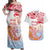 Hawaiki Nui Va'a Solo French Polynesia Couples Matching Off Shoulder Maxi Dress and Hawaiian Shirt Red Color