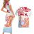 Hawaiki Nui Va'a Solo French Polynesia Couples Matching Short Sleeve Bodycon Dress and Hawaiian Shirt Red Color