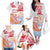 Hawaiki Nui Va'a Solo French Polynesia Family Matching Off The Shoulder Long Sleeve Dress and Hawaiian Shirt Red Color