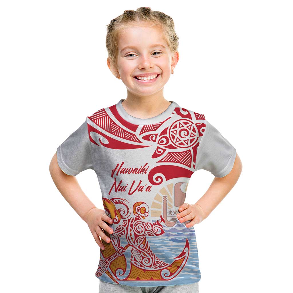 Hawaiki Nui Va'a Solo French Polynesia Kid T Shirt Red Color