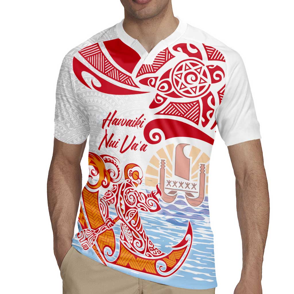 Hawaiki Nui Va'a Solo French Polynesia Rugby Jersey Red Color LT03 - Polynesian Pride