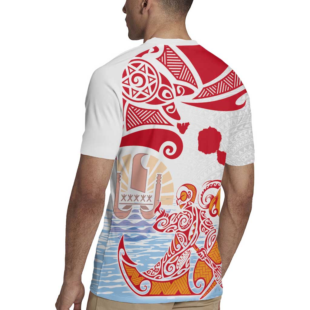 Hawaiki Nui Va'a Solo French Polynesia Rugby Jersey Red Color LT03 - Polynesian Pride