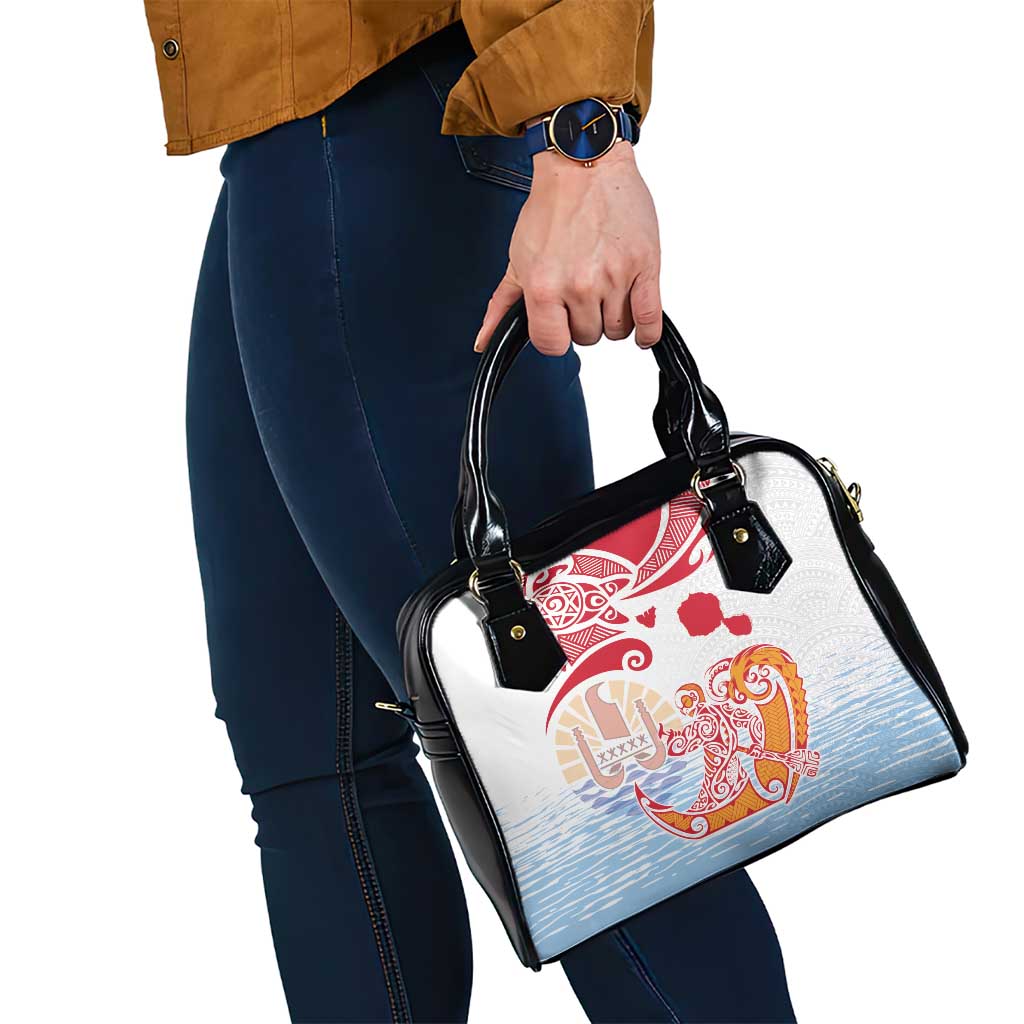 Hawaiki Nui Va'a Solo French Polynesia Shoulder Handbag Red Color