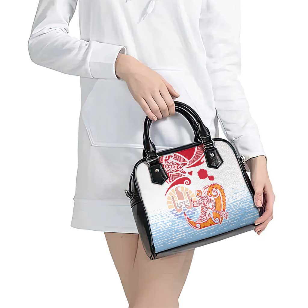 Hawaiki Nui Va'a Solo French Polynesia Shoulder Handbag Red Color