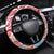 Hawaiki Nui Va'a Solo French Polynesia Steering Wheel Cover Red Color