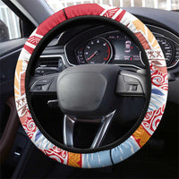 Hawaiki Nui Va'a Solo French Polynesia Steering Wheel Cover Red Color LT03 - Polynesian Pride