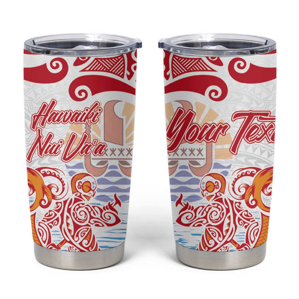 Hawaiki Nui Va'a Solo French Polynesia Tumbler Cup Red Color