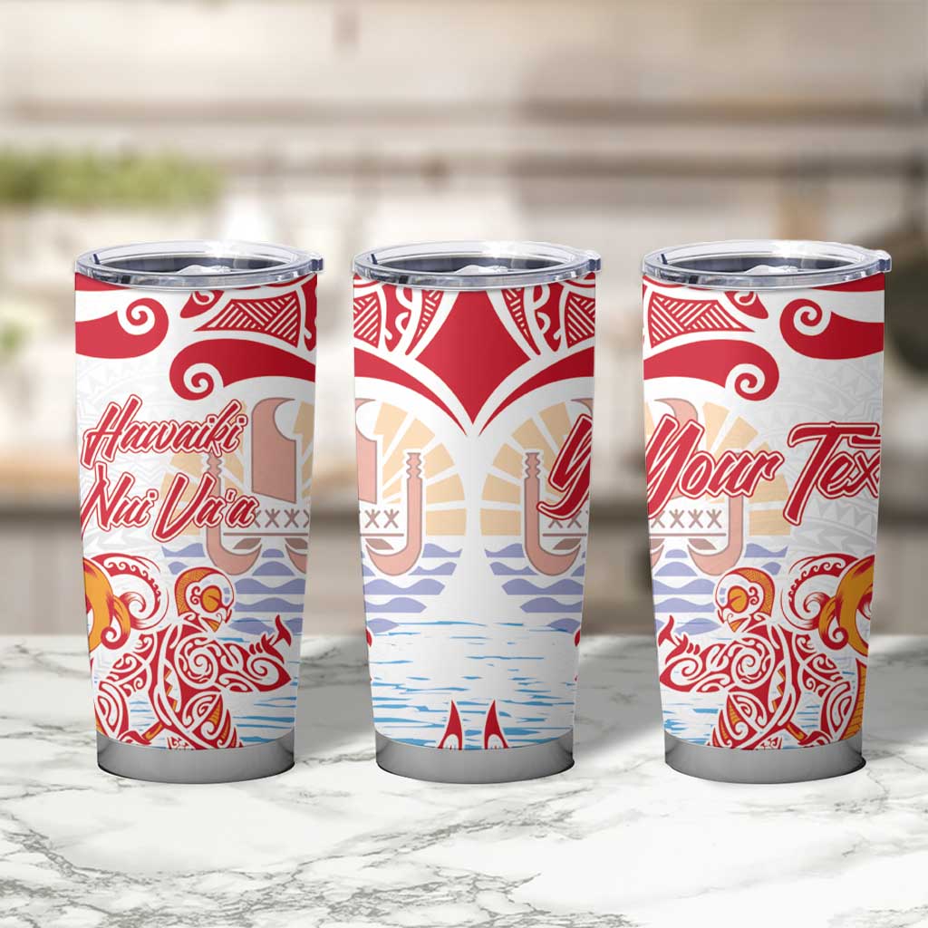 Hawaiki Nui Va'a Solo French Polynesia Tumbler Cup Red Color LT03 - Polynesian Pride