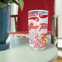 Hawaiki Nui Va'a Solo French Polynesia Tumbler Cup Red Color LT03 - Polynesian Pride