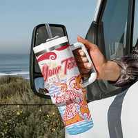 Hawaiki Nui Va'a Solo French Polynesia Tumbler With Handle Red Color LT03 - Polynesian Pride