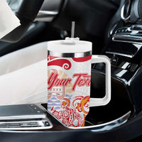 Hawaiki Nui Va'a Solo French Polynesia Tumbler With Handle Red Color LT03 - Polynesian Pride