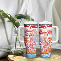 Hawaiki Nui Va'a Solo French Polynesia Tumbler With Handle Red Color LT03 - Polynesian Pride