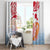 Hawaiki Nui Va'a Solo French Polynesia Window Curtain Red Color