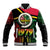 Vanuatu Constitution Day Baseball Jacket Polynesian Tattoo and Pig Tusk Since 1979