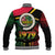 Vanuatu Constitution Day Baseball Jacket Polynesian Tattoo and Pig Tusk Since 1979