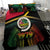 Vanuatu Constitution Day Bedding Set Polynesian Tattoo and Pig Tusk Since 1979