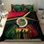 Vanuatu Constitution Day Bedding Set Polynesian Tattoo and Pig Tusk Since 1979