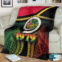 Vanuatu Constitution Day Blanket Polynesian Tattoo and Pig Tusk Since 1979 LT03 - Polynesian Pride