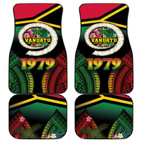 Vanuatu Constitution Day Car Mats Polynesian Tattoo and Pig Tusk Since 1979 LT03 - Polynesian Pride