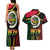 Vanuatu Constitution Day Couples Matching Tank Maxi Dress and Hawaiian Shirt Polynesian Tattoo and Pig Tusk Since 1979