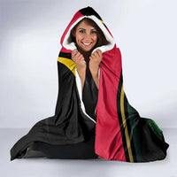 Vanuatu Constitution Day Hooded Blanket Polynesian Tattoo and Pig Tusk Since 1979 LT03 - Polynesian Pride