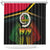 Vanuatu Constitution Day Shower Curtain Polynesian Tattoo and Pig Tusk Since 1979